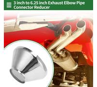 Collier De Serrage Pour Coude De Tube D'Échappement Réducteur Concentrique Pour Tuyauterie D'Échappement De Voiture Adaptateur 3" Od À 6,25" Od En Acier Inoxydable 304 Ton Argent