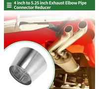 Collier De Serrage Pour Coude Tube Échappement, Réducteur Concentrique Tuyauterie Tube Échappement Voiture, Adaptateur Tuyauterie 4" Od À 5,25" Od Acier Inoxydable 304 Ton Argent