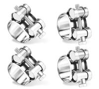 Collier de Serrage pour Échappement Moto 32-35mm - Lot de 4 Pièces - Collier Échappement Inox Réglable pour un Montage Facile - Collier Serrage Idéal pour Auto, Moto, Turbine, Conduites et Raccords