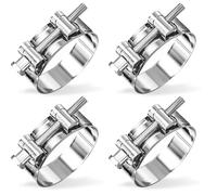 Collier de Serrage pour Échappement Moto 64-67mm - Lot de 4 Pièces - Collier Échappement Inox Réglable pour un Montage Facile - Collier Serrage Idéal pour Auto, Moto, Turbine, Conduites et Raccords