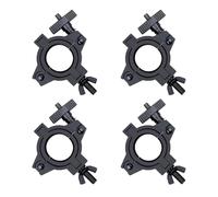 Collier de serrage pour éclairage de scène, collier de serrage en O pour éclairage, adapté à 3 tailles de diamètre de tube (25mm/1inch, 38mm/1.5inch, 50mm/2inch) (4 packs noirs)