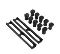 Collier de serrage pour établi en alliage d'aluminium pour trou de 19 mm et 20 mm, plaque déflectrice pour fixation de table de travail du bois, noir pour trou de 20 mm