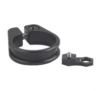 Collier de serrage pour tige de selle avec guide de câble pour vélos en alliage d'aluminium robuste, support sûr et léger (31,8 mm, noir)