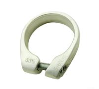 Collier de serrage pour tige de selle de vélo de route en alliage d'aluminium brossé argenté 35 mm