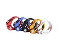 Collier de serrage pour tige de selle de vélo en alliage d'aluminium avec structure creuse légère et libération rapide, convient pour les tiges de selle de 28,6 mm, 31,8 mm et 34,9 mm, offre un