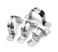 Collier de serrage pour tube en U M5-M200, deux trous, en acier inoxydable 304, pour fixation de tuyau ou de câble, boucle de selle, M75, 2 pièces