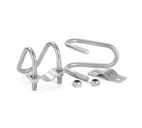 collier de serrage pour tubes croisés. Collier de serrage à double boulon en U acier inoxydable 304, connecteur tuyau transversal et cerceau for échafaudage, tailles M6/M8(M6X32X32)