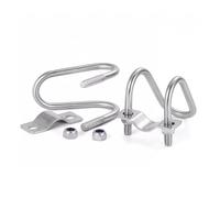 collier de serrage pour tubes croisés. Collier de serrage double en forme U acier inoxydable 304, argent, paquet 83(M6 20x25mm(2set))
