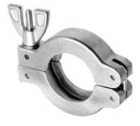 Collier de serrage rapide à double broche en acier inoxydable 304 avec écrou à oreilles - Collier de serrage à bride ISO-KF for chambre de dégazage et four à vide(KF80)