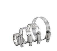 Collier de serrage réglable, 6-12-141-165 mm, en acier inoxydable 304, bande à vis faite maison avec clip de fixation (21-38 mm-2 pièces)