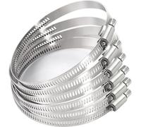 Collier de serrage réglable en acier inoxydable 304, clip de tuyau robuste pour conduite de carburant, conduit d'air de séchage, automobile et plomberie, fixation à vis sans fin antirouille (270-292