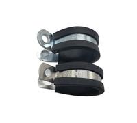 Collier de serrage renforcé en P, 2 pièces, 6-65 mm, largeur bande 20, type R, tuyau doublé caoutchouc, tube simple acier galvanisé(42mm(2pcs))