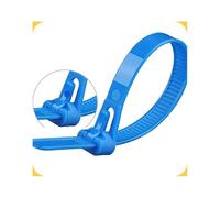 Collier de Serrage Réutilisable Plastique,100 Pièces Attache de Câble Reutilisable en Nylon,Blanc Noir Vert Voiture 400mm 500mm Zip Ties White Black,Gestion des Câbles Bureau ( Color : Blue , Size : 8