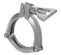 Collier de Serrage Robuste Inox 2 Pouces Trois Segments Argenté | Force de Serrage Uniforme, Protège les Tubes, Adapté aux Installations de Brassage et Transfert de Moût