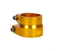 Collier de serrage robuste pour tige de selle de vélo avec système à double boulon pour poteaux de 31,8 mm ou 34,9 mm, reliure en alliage d'aluminium pour cadres en fibre de carbone, finition bleue