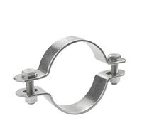 Collier de serrage semi-circulaire en acier inoxydable 304, collier de serrage for équitation, avec clip épaissi en caoutchouc, collier de serrage for tuyau(50)