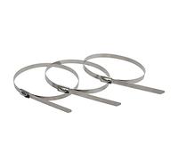 Collier de Serrage,Serre Cable,Attache Cable Câble en acier inoxydable Twist Twist Twist Multi-User Câble Cadre de métal Cadre de métal 8mm Cadre de câble recouvert de boulets zippés en métal 50pcs(8m