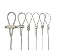 Collier de serrage télescopique à double trou for câble en acier réglable de 1 à 4 mm, idéal for la suspension de lampes (bricolage).(B 20pcs)