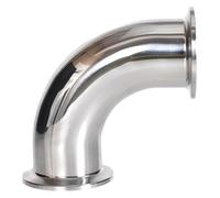 Collier de serrage Tri Clamp × 19 mm-219 mm diamètre extérieur, raccord sanitaire coudé à 90 degrés en acier inoxydable 304 for brassage maison bière et vin, 1 pièce(89mmx2xferrule 106)