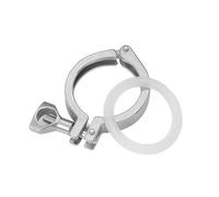 Collier de serrage triple Clover 0,5" 1,5" 2" 3" 4" 50,5 mm 25,4 mm 34 mm 64 mm 91 mm 119 mm Acier inoxydable 304 sanitaire for raccords de tuyauterie de brassage maison(1 pc,3.5inch x k106)