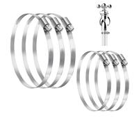 Collier de Serrage Tuyau Ajustable en Acier Inoxydable Tuyau Pinces Clips Fixation Pour Fixer Souples Durites (6, 91-114mm)