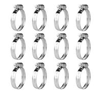 Collier de Serrage Tuyau Réglable, Collier de Serrage en Acier Inoxydable, Colliers de Serrage à Vis Metallique, Boulons Collier Durite pour Tuyaux de Essence Diesel Piscine (12-22mm)