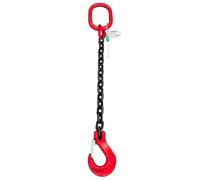Collier de serrage vertical avec chaînes de levage et crochets robustes - Sangle de charge robuste pour usage industriel - Avec certificat d'inspection