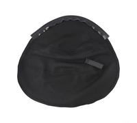 Collier de soudure à deux couches avec design enveloppant pour éviter les étincelles de chaleur et les brûlures de scories, fabriqué en cuir et tissu avec clip poussoir (noir)