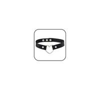 Collier de soumission noir pour femme - Collier ras du cou en velours - Clochette argentée - Collier avec pendentif délicat gothique - Collier ras du cou tendance - Accessoires en forme de cœur, Large