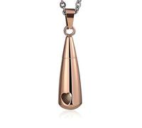 Collier de Souvenirs de Cendres Personnaliser, Collier urne pour Femmes Cendres en Acier Inoxydable