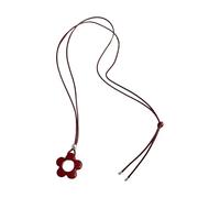 Collier de style rétro en résine robuste avec corde confortable pour les femmes qui aiment les bijoux au design unique