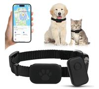 Collier de suivi de chat pour animal de compagnie, traqueur GPS en temps réel, pas de frais mensuels, pas de SIM nécessaire, compatible avec iOS/Android, dispositif de suivi mondial pour tous les