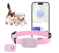 Collier de suivi GPS pour chat, collier de suivi GPS pour petits chats et chatons, traqueur de chien, sans frais mensuels, compatible avec Apple Find (compatible iOS/Android) (rose)