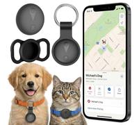 Collier de suivi GPS pour chat sans frais mensuels, compatible avec iOS et Android, localisation en temps réel, longue durée de vie de la batterie, étanche, intelligent pour animaux domestiques, noir