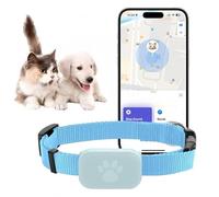 Collier de suivi pour chat (pas de frais mensuels), localisateur de localisation GPS pour petits chats et chiens, fonctionne avec Apple Find My (iOS) et application Android, étiquette anti-perte