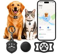 Collier de suivi pour chien iOS et Android, 2026 GPS pour chiens et chats | Smart Activity Pet Finder Tag fonctionne avec Google Find Hub et Apple Find My App, anti-perte pour clés
