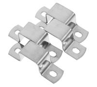 Collier de Support de Tuyau 1x1 en Acier Inoxydable 4 Pièces en U | Argenté, Usage Intérieur et Extérieur, pour Rampes D’escalier et Balcons