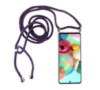 Collier De Téléphone Pour Samsung Galaxy A71 Avec Étui À Bandoulière Violet Neuf