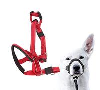 Collier de tête de Chien, Harnais de tête de Chien Respirant à Boucle en métal Couverture dogmouth avec Sangle réglable pour dogmuzle extérieur (L Taille (pour la circonférence du Poignet)