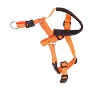 Collier De Tête pour Chien Ajustable en Néoprène Respirant Harnais Traction Idéal pour Les Promenades en Plein Sécurité Et Confort Assurés Couleur Orange