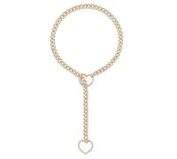 Collier de tour de cou cubain - Bijoux de chaîne gothique, collier de verrouillage du cœur | 81.28 cm Collier de style punk audacieux, chaîne de cou de counchage audacieuse, cadeau de collier en vêtem