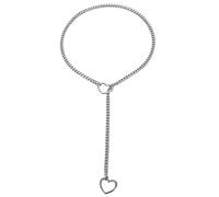 Collier de tour de cou cubain - Bijoux de chaîne gothique, collier de verrouillage du cœur | 81.28 cm Collier de style punk audacieux, chaîne de cou de counchage audacieuse, cadeau de collier en vêtem