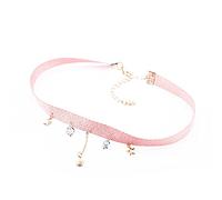 Collier de Tour de Cou freshing de Mode Velvet Ribbon Rope Moon Terre Pendentif Bijoux à la Mode