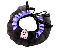 Collier de Vacances à Volants pour Chats, Ghost1 Bow S, P S | Foulard décoratif, pièce de robe de fête à nouer, de sortie photo d ' Halloween