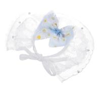 Collier Décoratif pour Chat Princesse Réglable en Polyester, Motif Floral