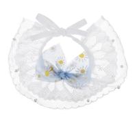 Collier Décoratif pour Chiot Style Princesse en Polyester Respirant | Circonférence 25 à 30cm, Dentelle Fleurie Chic, pour Photos et Cosplay D’animaux