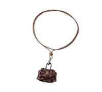 Collier délicat avec pendentif en forme d'étoile et sac - Multifonctionnel - Longue corde - Texture cuir - Pour une fête quotidienne, taille unique, Comme décrit, Comme décrit.