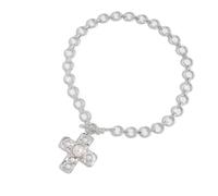 Collier délicat en forme de croix martelée - Accessoire pour femme moderne - Symbole de foi, taille unique, Comme décrit, Comme décrit.
