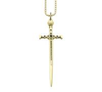 Collier d'épée Classique Accessoire pour Hommes, Collier de Gueule de Katana pendante européenne - Collier de dague CZ Exquis pour Femmes, Collier d'épée maître pour Les Vacances de Noël