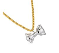 Collier D'étoile Simple À La Mode Pendante Bowknot Neck Bijoux Parfait Pour Un Couple Jeune Ou Un Ami Proche Confortable